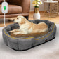 XLarge Dog Beds Electric Pet Heater Heated - Grey