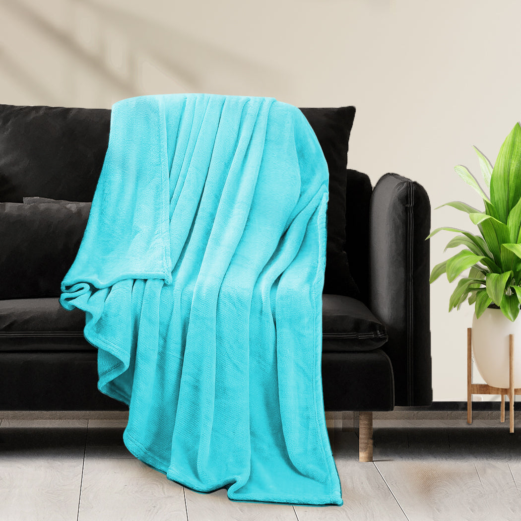 Waylon Throw Ultra-Soft Blanket 320gsm 220x160cm Warm - Teal