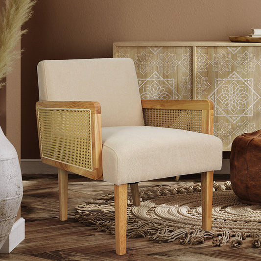 Rattan Lounge Armchair - Natural