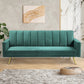 Mari 3-Seater Sofa Bed Convertible Velvet Lounge Recliner Couch Sleeper - Green