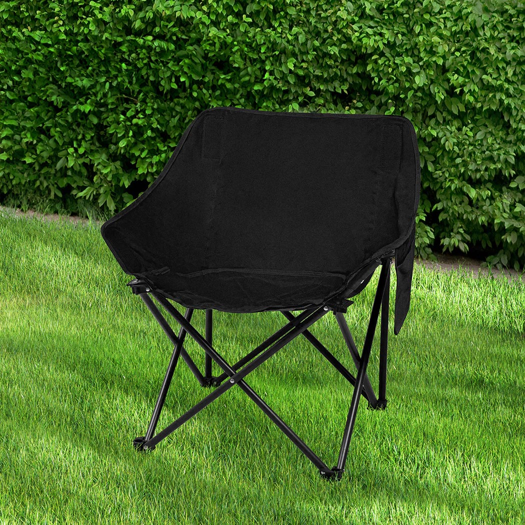 Folding Camping Moon Chair Lightweight - Black