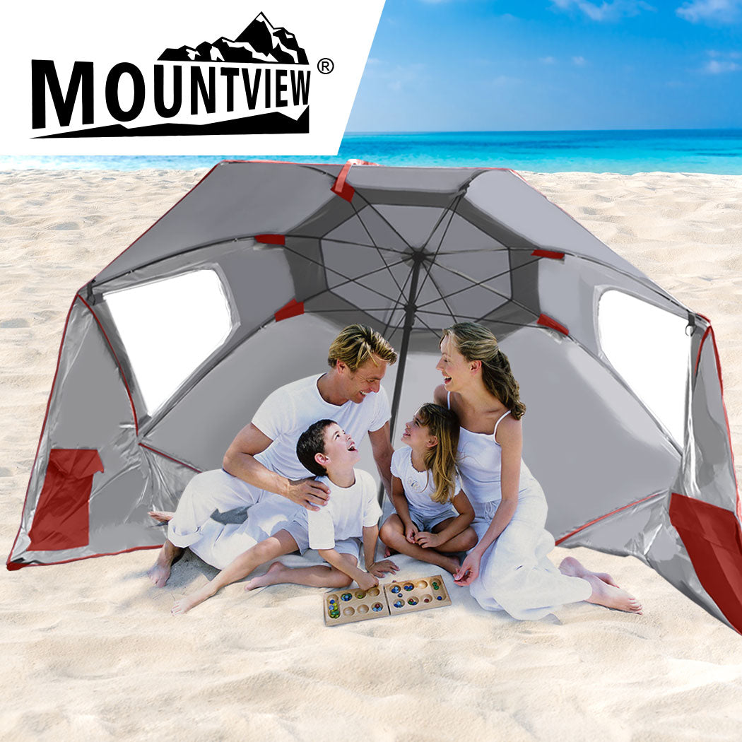 2m Nanakuli Outdoor Umbrella Beach Sun Shade Weather Patio Garden Shelter - Red