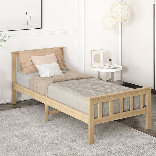 Mia Wooden Bed Frame - Natural Single