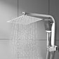 Rain Shower Head Set Silver Square Brass Taps Mixer Handheld High Pressure