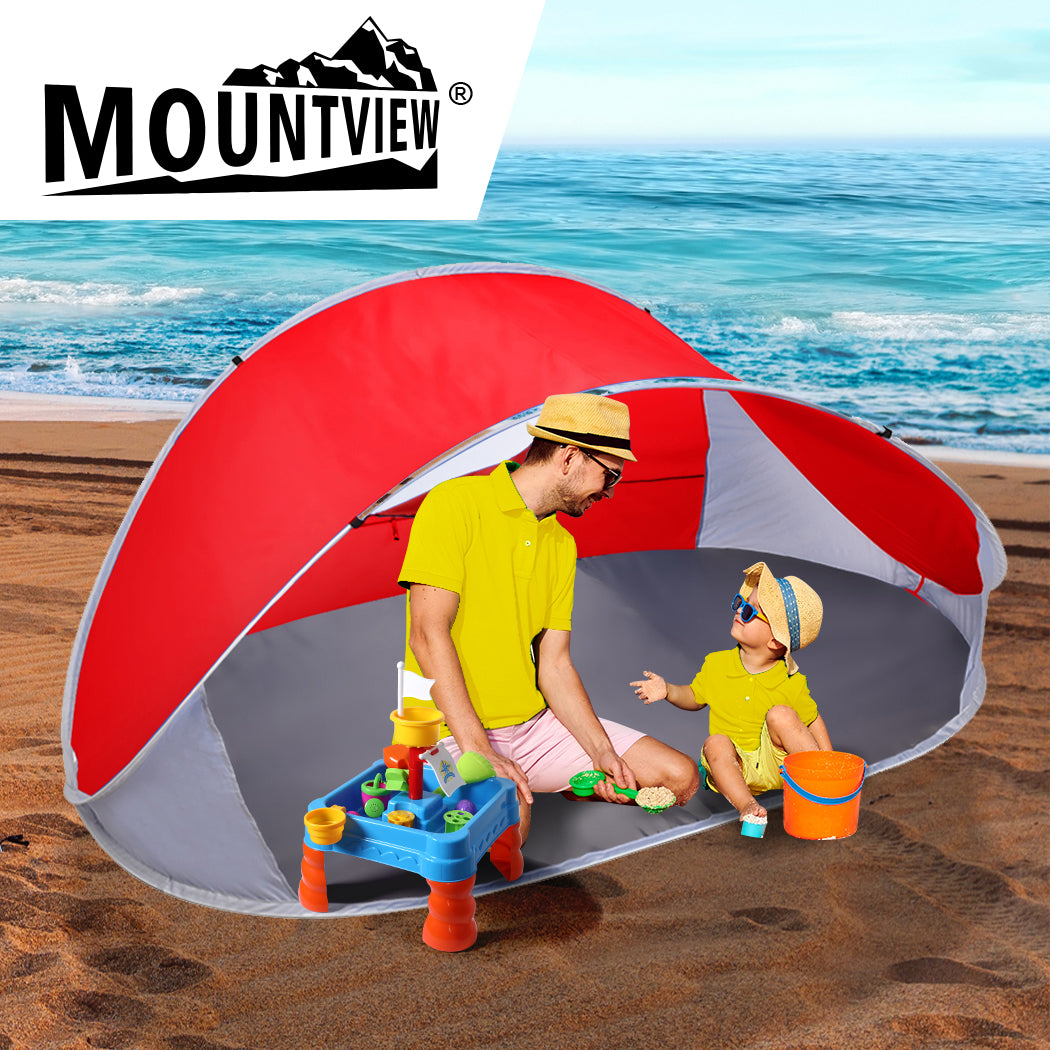 Pop Up Tent Camping Beach Tents 4 Person Portable Hiking Shade Shelter Red