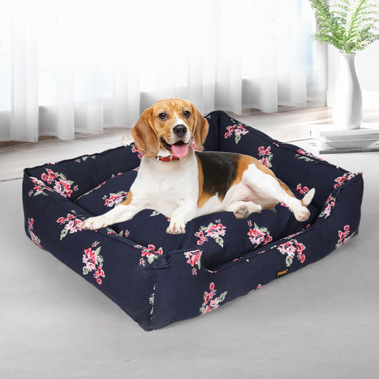 XLarge Dog Beds Calming Pet Bedding - Navy