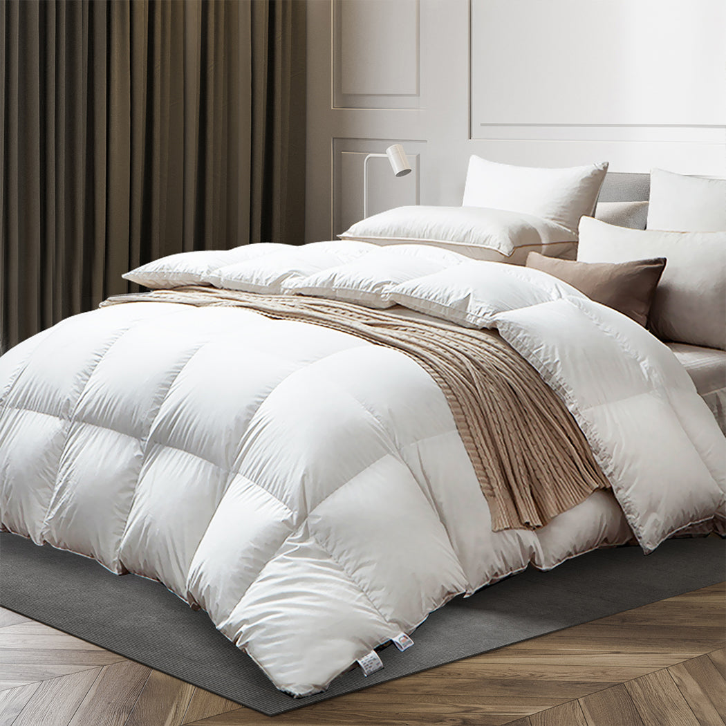 QUEEN 500GSM All Season Goose Down Feather Filling Duvet - White