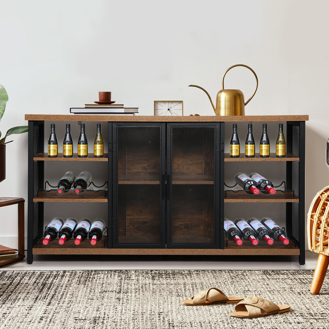 Bar Cabinet Buffet Sideboard - Walnut