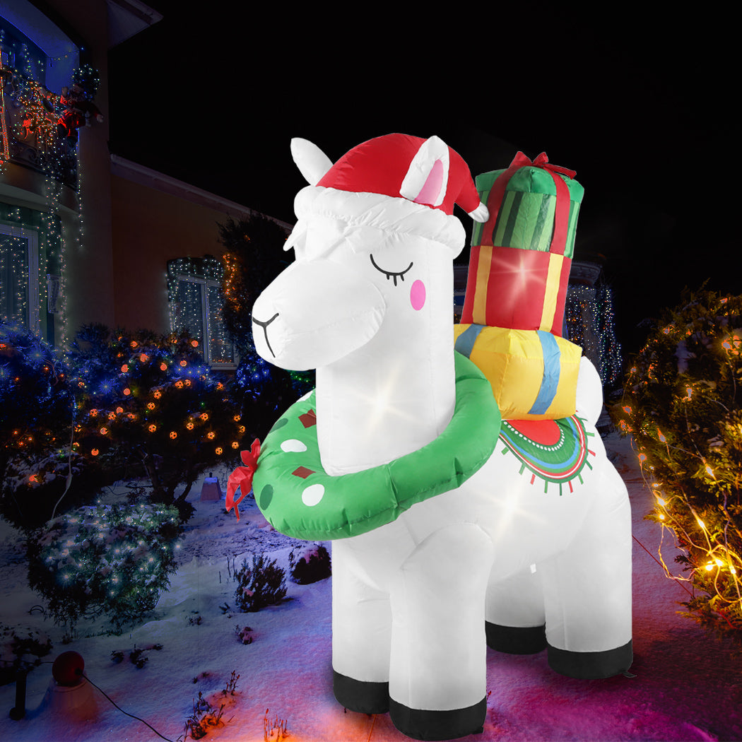 Llama Christmas Inflatable Xmas Decorations - 1.5M