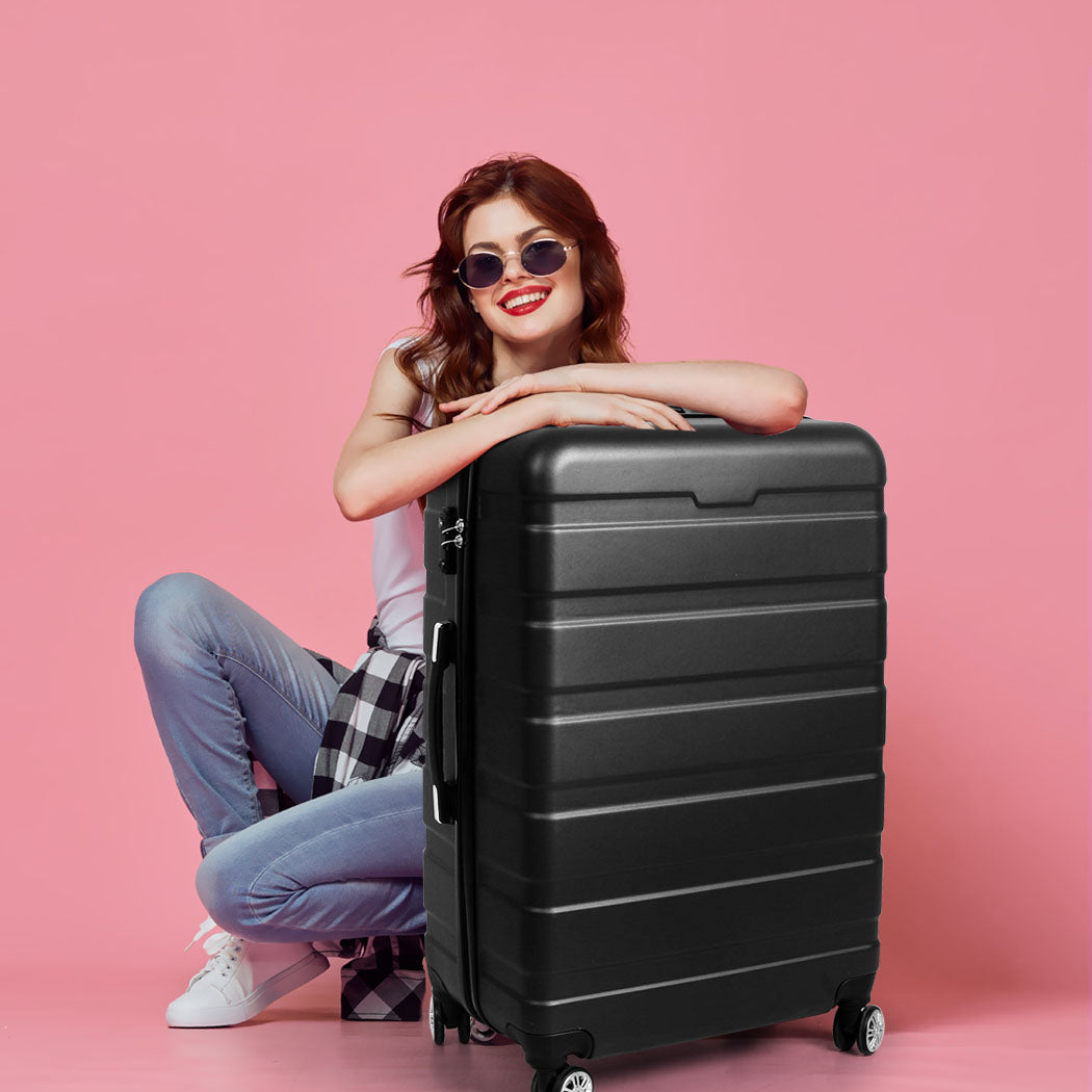 28" Luggage Case Suitcase - Black