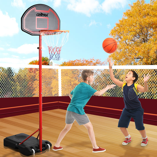 Basketball Hoop Stand System Ring Portable 2.1M Adjustable Height Kids In Ground