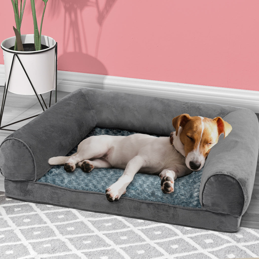 MEDIUM Dog Beds Pet Sofa Bedding - Grey