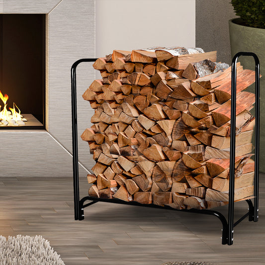 4ft Firewood Rack Holder Fireplace Tool