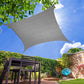 Sun Shade Sail Cloth Canopy Outdoor Awning Rectangle Cover Grey 2x2.5