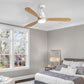 Ceiling Fan 52'' DC Motor Wood - Natural