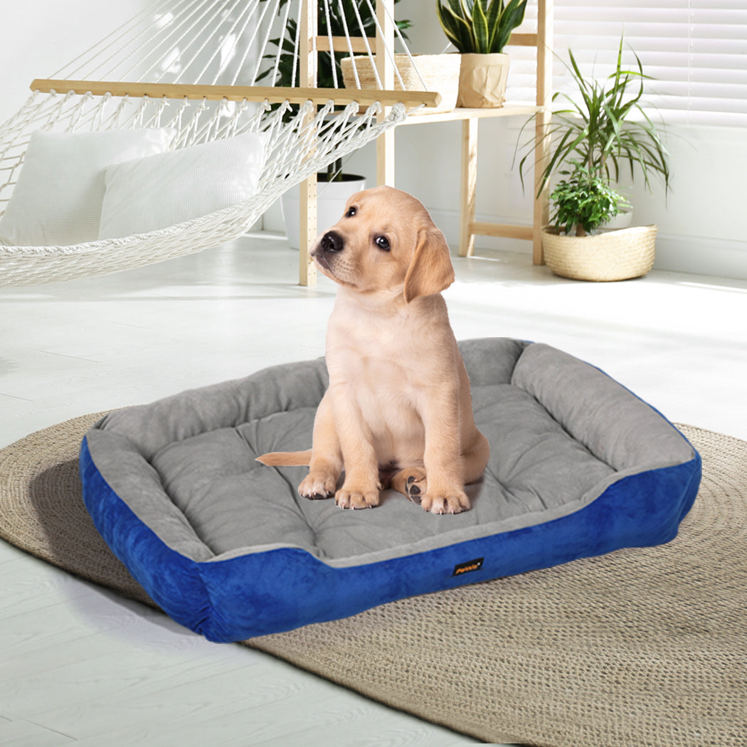 Broholmer Dog Beds Pet Mattress Cushion Soft Pad Mats - Navy MEDIUM