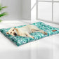 LARGE Dog Beds Pet Cool Gel Mat Bolster - Green