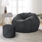 Lazy Sofa Cover Chair Bean Bag Cover Home Game Seat With Foot Stool - Large