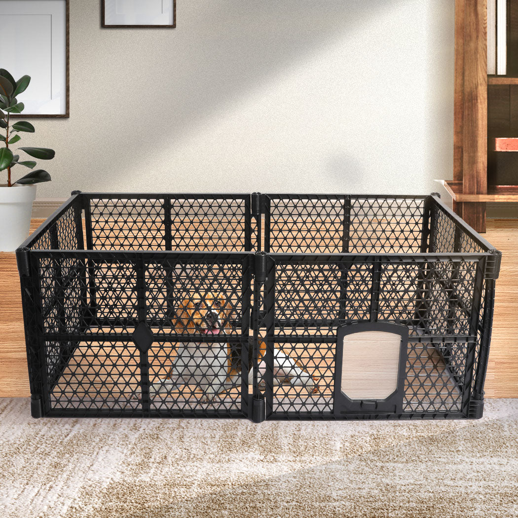 Pet Playpen Foldable Protable Dog Play Pens Plastic Garden Outdoor 6 Panels