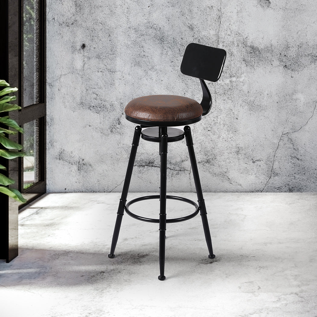 Chalcis Wooden Bar Stool - Black