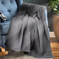 Webster Throw Soft Blanket Cotton Waffle Warm Large Sofa Bed Rugs Single - Dark Grey