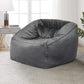 Bean Bag Chair Cover Soft Velvet Home Game Seat Lazy Sofa Cover Large - Dark Grey