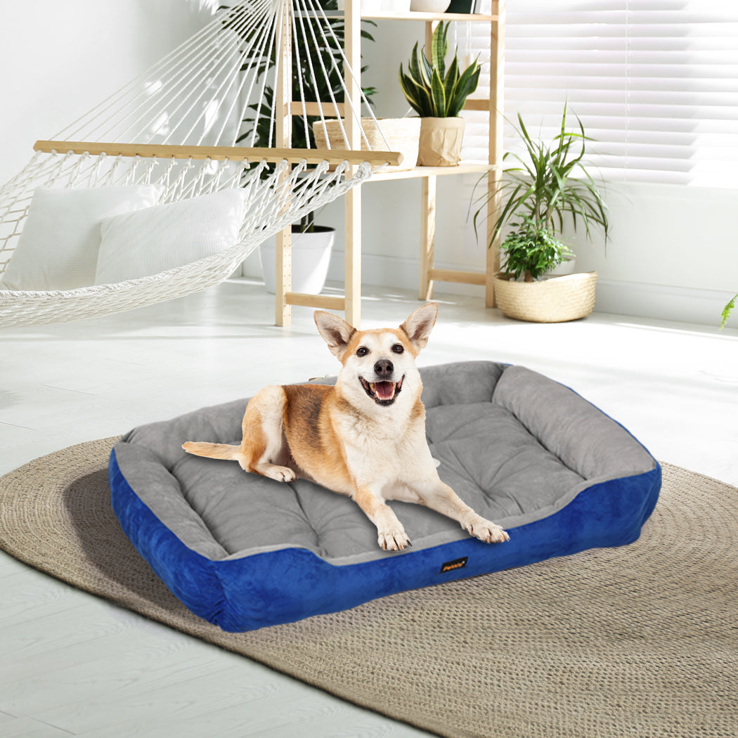 Broholmer Dog Beds Pet Mattress Cushion Soft Pad Mats - Navy LARGE