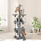 2.1M Cat Scratching Post Tree Gym House Condo Furniture Scratcher Tower - Grey