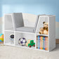 Kids Bookcase Toys Box Shelf - White