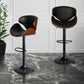 113.5cm Copenhagen Bar Stools Kitchen Gas Lift Wooden Beech Stool Chair Swivel Barstools - Black