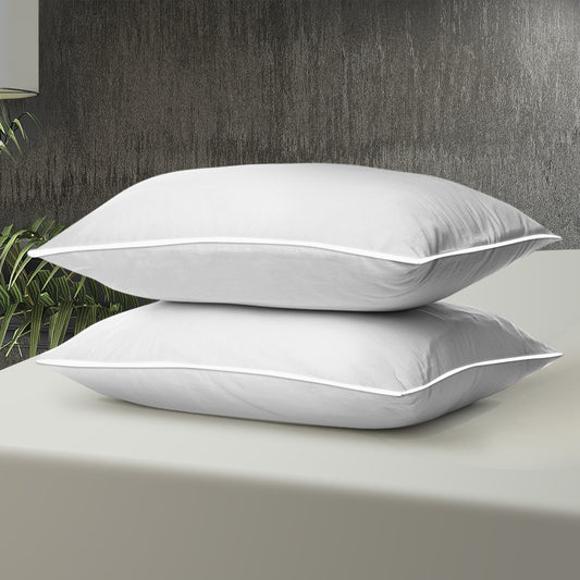 Set of 2 Pillows Inserts Cushion Soft Duck Feather