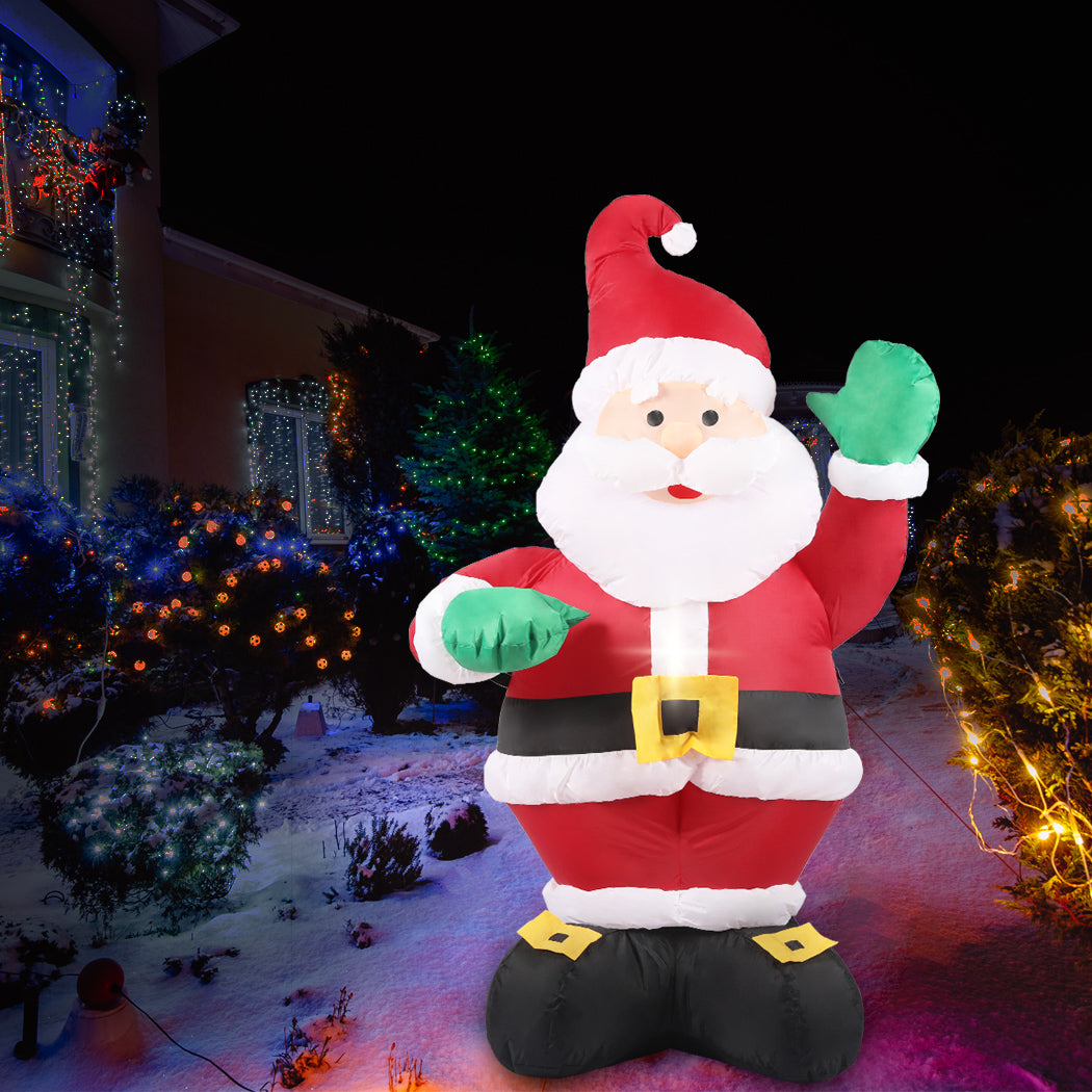 Waving Santa Christmas Inflatable Xmas Decorations - 1.35M