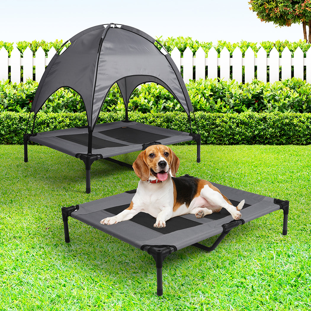 LARGE Dog Beds Pet Trampoline Elevated - Grey