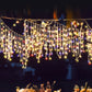 32M 800 LED Bulbs Curtain Fairy String Lights Outdoor Xmas Party Lights - Multicolour