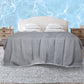 Wylie Throw Soft Blanket Cool Summer Sofa Bedsheet Rug Luxury Reversible Double - Grey