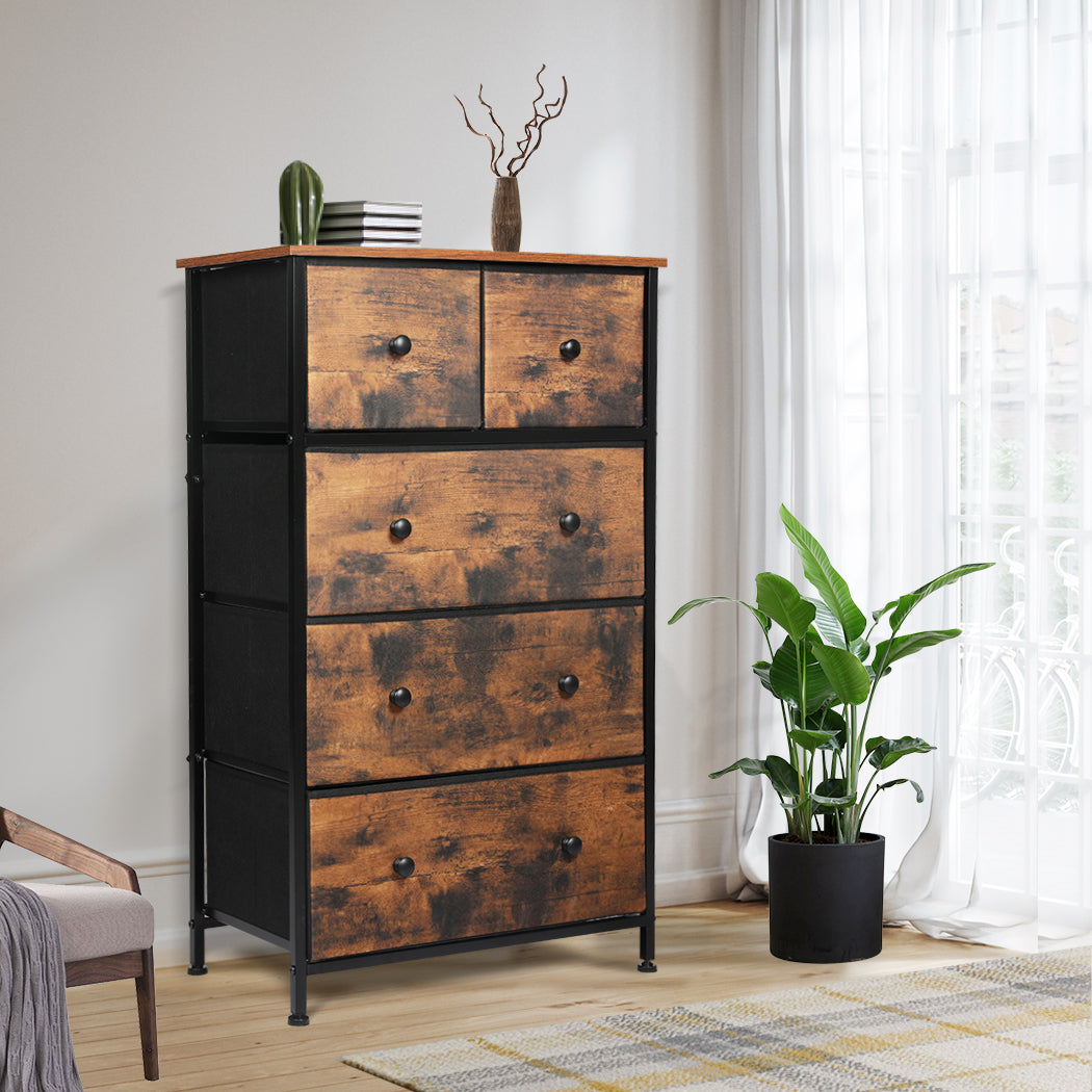 Storage Cabinet Tower Chest - Brown