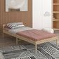 Ashley Wooden Bed Frame Base Solid Timber Pine Wood Natural no Drawers - Single