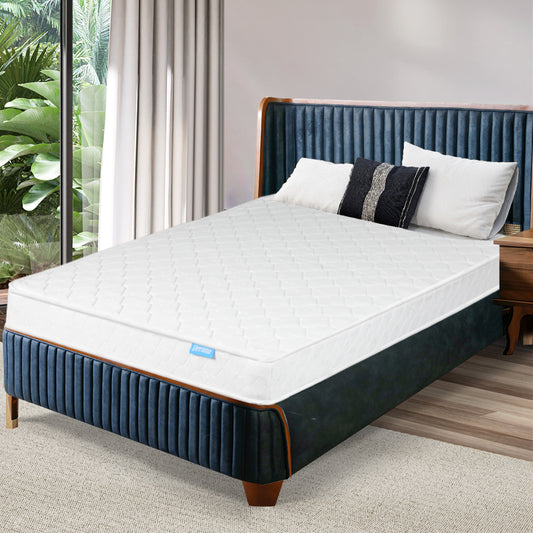 Zera 13cm Mattress Spring Coil Bonnell Bed Sleep Foam Medium Firm - Queen