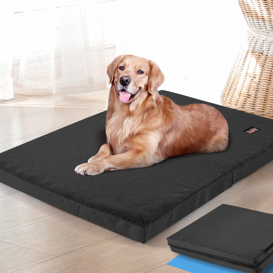 LARGE Dog Beds Pet Foldable - Black