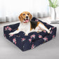 LARGE Dog Beds Calming Pet Washable Bedding - Navy