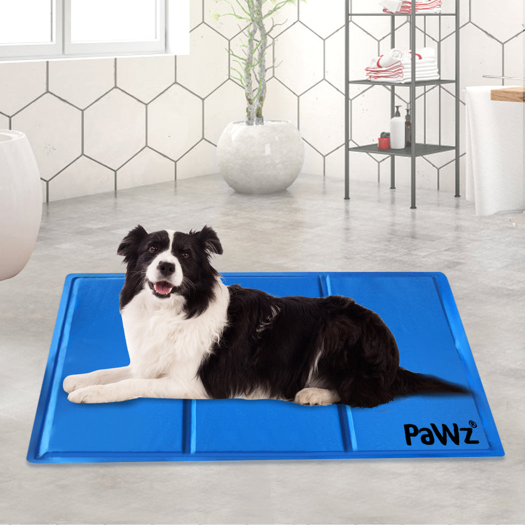 LARGE Dog Beds Pet Cooling Mat Gel Mats Cool Double 9KG - Blue