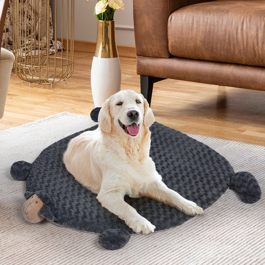 LARGE Dog Beds Pet Calming Squeaky - Charcoal