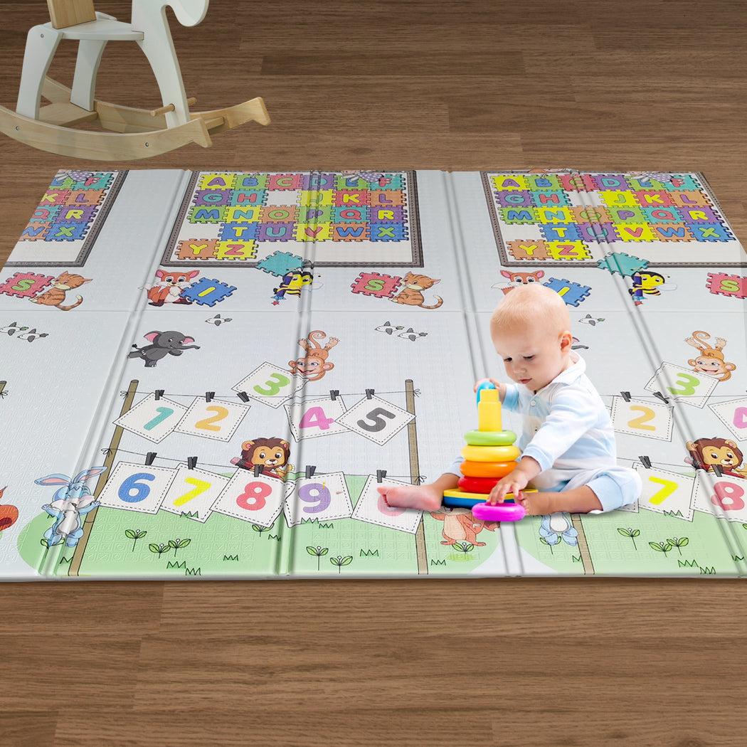 BoPeep Kids Play Mat Baby Crawling Pad Floor Foldable XPE Foam Non-slip Zoo