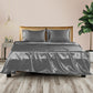 Double Dreamz Silky Satin Sheets Fitted Grey