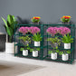 Set of 2 4 Tier Plant Shelve Garden Greenhouse Steel Storage Shelving Frame Stand Rack