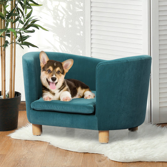 SMALL Dog Beds Pet Sofa Warm Soft Lounge - Blue