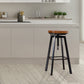 81cm Catania Industrial Bar Stools Kitchen Stool Wooden Barstools Swivel Chair Vintage - Wood