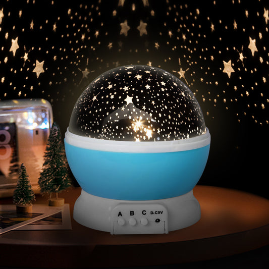 LED Night Star Sky Projector Light Lamp Rotating Starry Baby Room Kids Gift - Blue