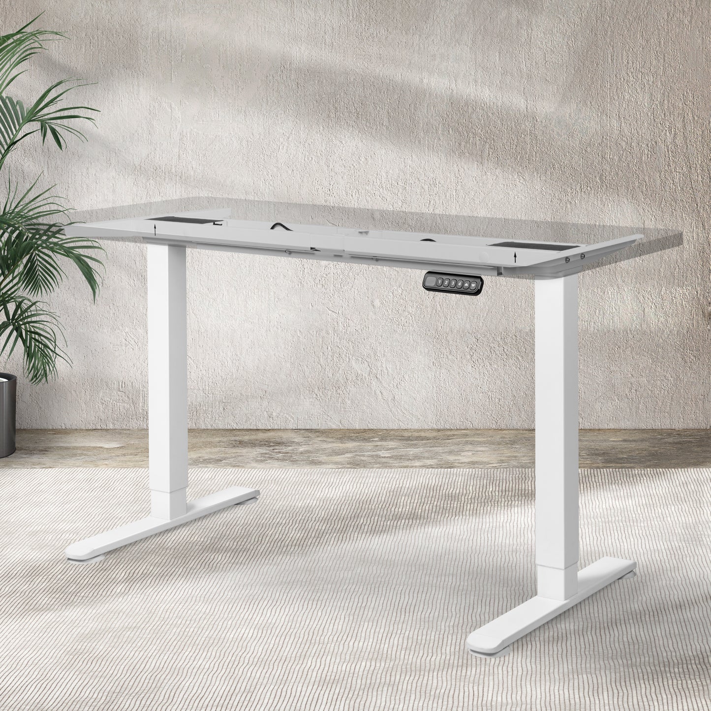 Motorised Standing Desk Frame Dual Motor - White