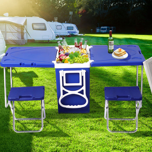 Cooler Box Camping Table Chair Icebox Esky Outdoor Rolling Picnic Beach